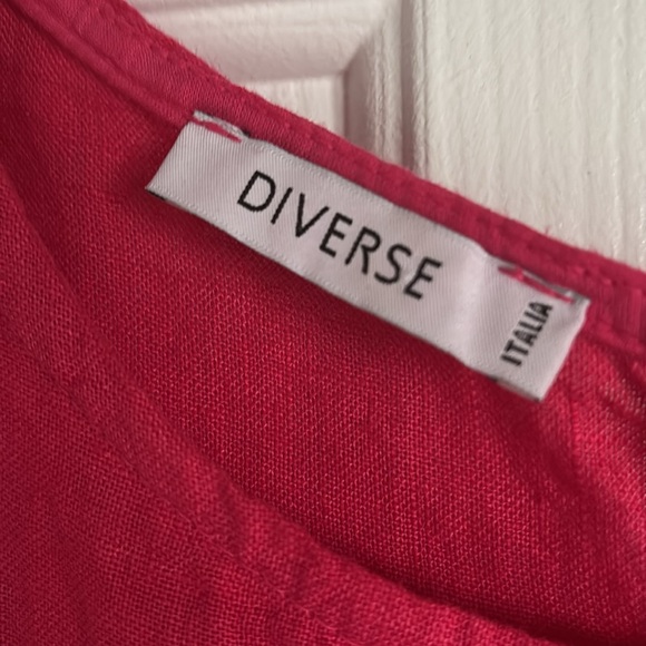 Hannah Pocket 100% Linen Tunic Dress in Hot Pink 🩷 - Picture 9 of 12